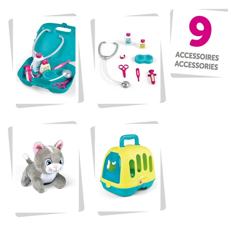 Jucarie Smoby Set veterinar cu carucior si pisica [3]