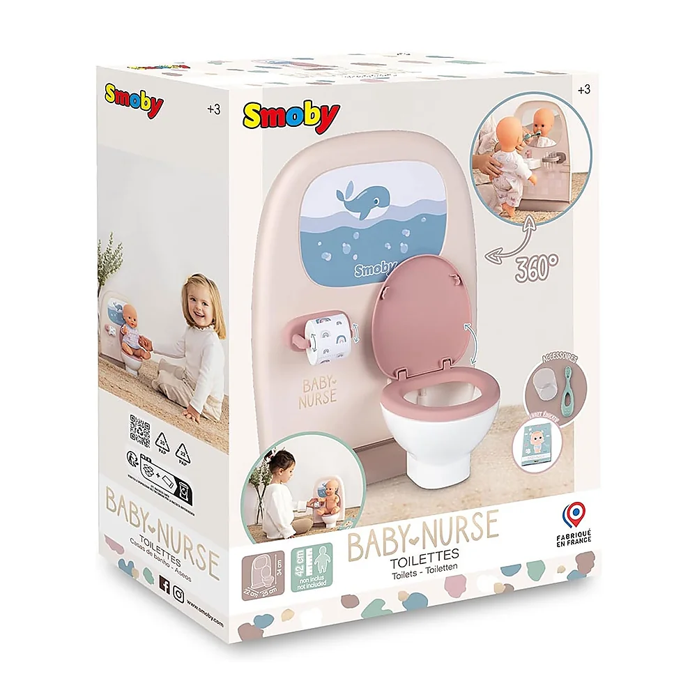 Toaleta Smoby Baby Nurse crem cu accesorii [10]