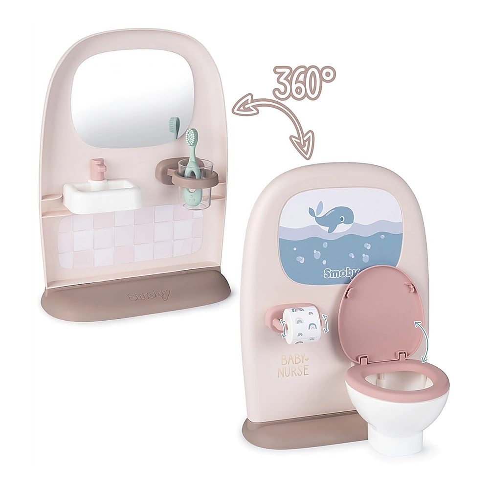 Toaleta Smoby Baby Nurse crem cu accesorii [2]