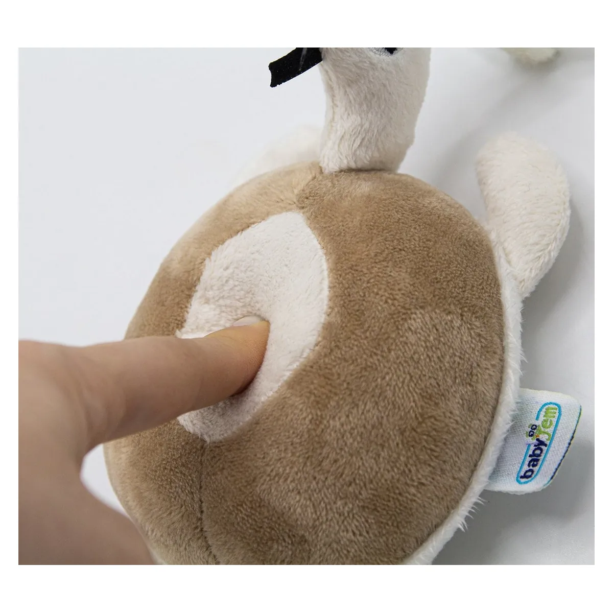 Jucarie zornaitoare BabyJem, Broscuta testoasa din plus, 3 luni+, Maro [4]