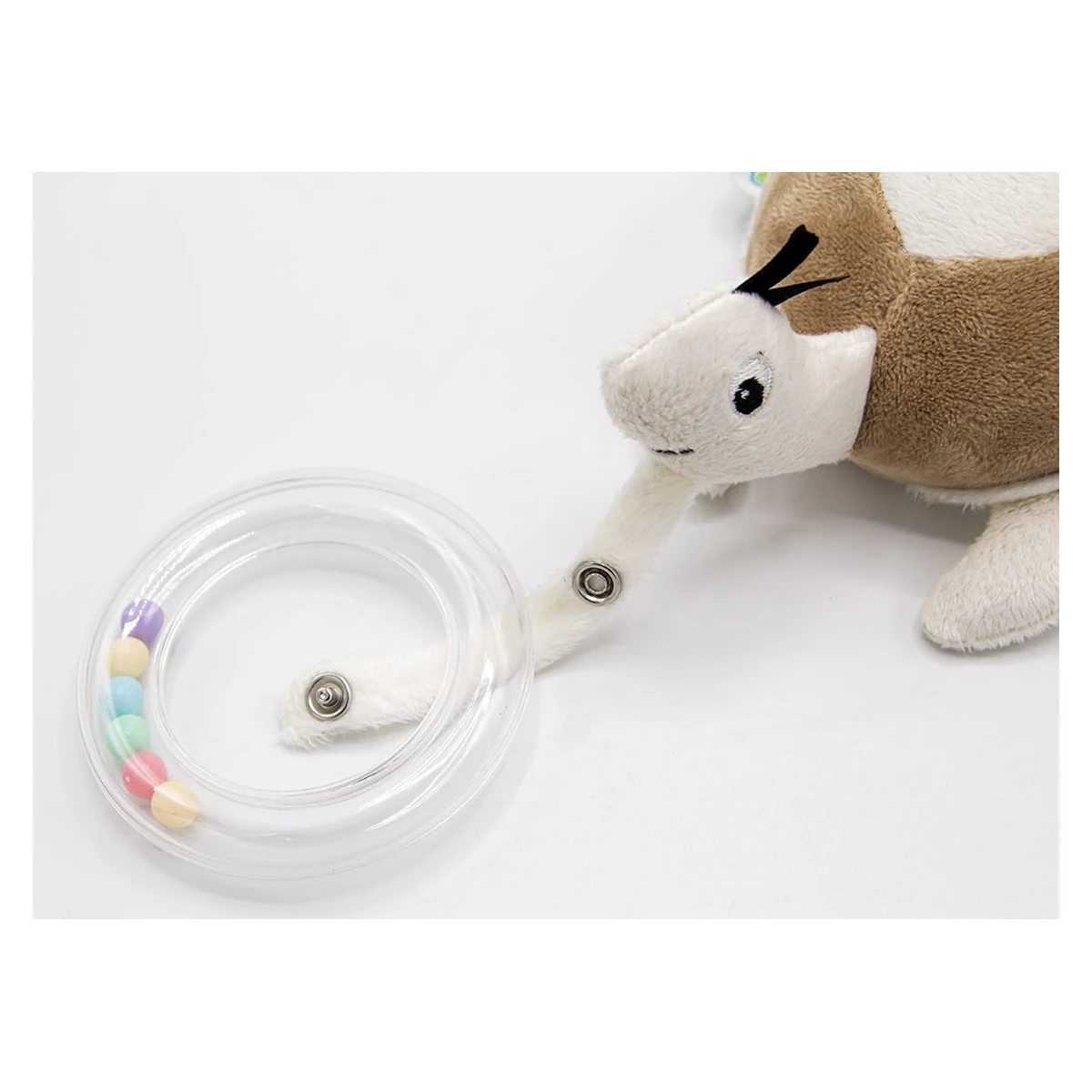 Jucarie zornaitoare BabyJem, Broscuta testoasa din plus, 3 luni+, Maro [3]