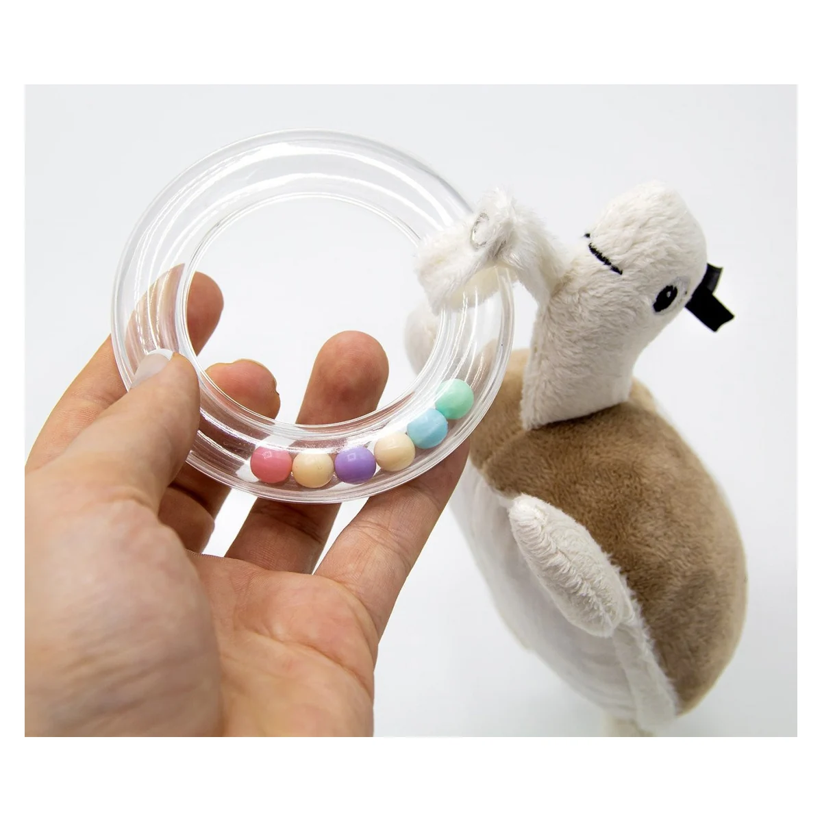 Jucarie zornaitoare BabyJem, Broscuta testoasa din plus, 3 luni+, Maro [2]