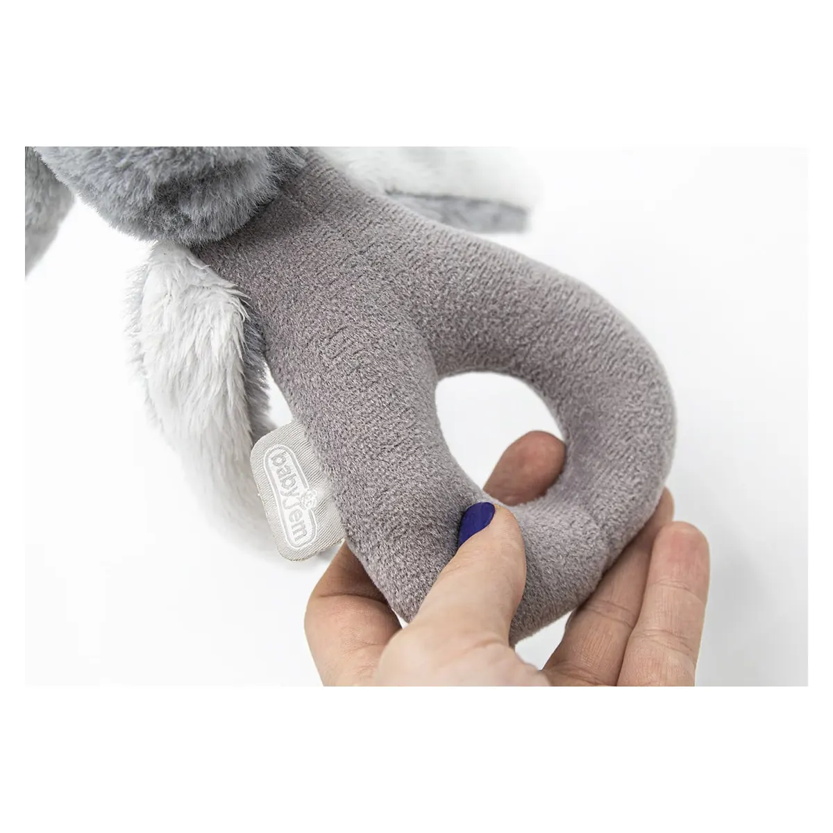 Jucarie zornaitoare bebelusi BabyJem, Iepuras din plus, 3 luni+, Maro [4]