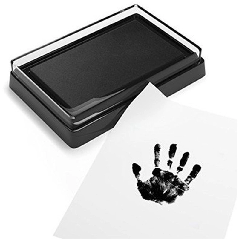Kit rama foto tripla mobila cu cerneala pentru manuta si piciorus Drool (Culoare rama: Alb, Culoare ink: Negru) [2]