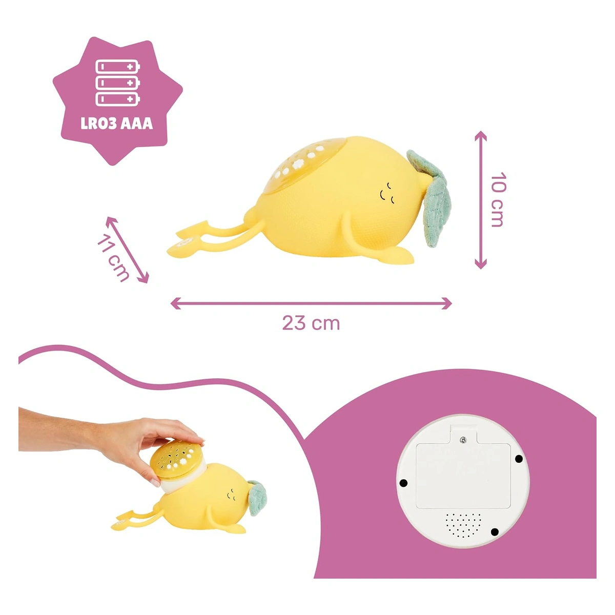 Badabulle - Lampa de veghe Basile in forma de lamaie cu proiectii si sunete linistitoare [8]