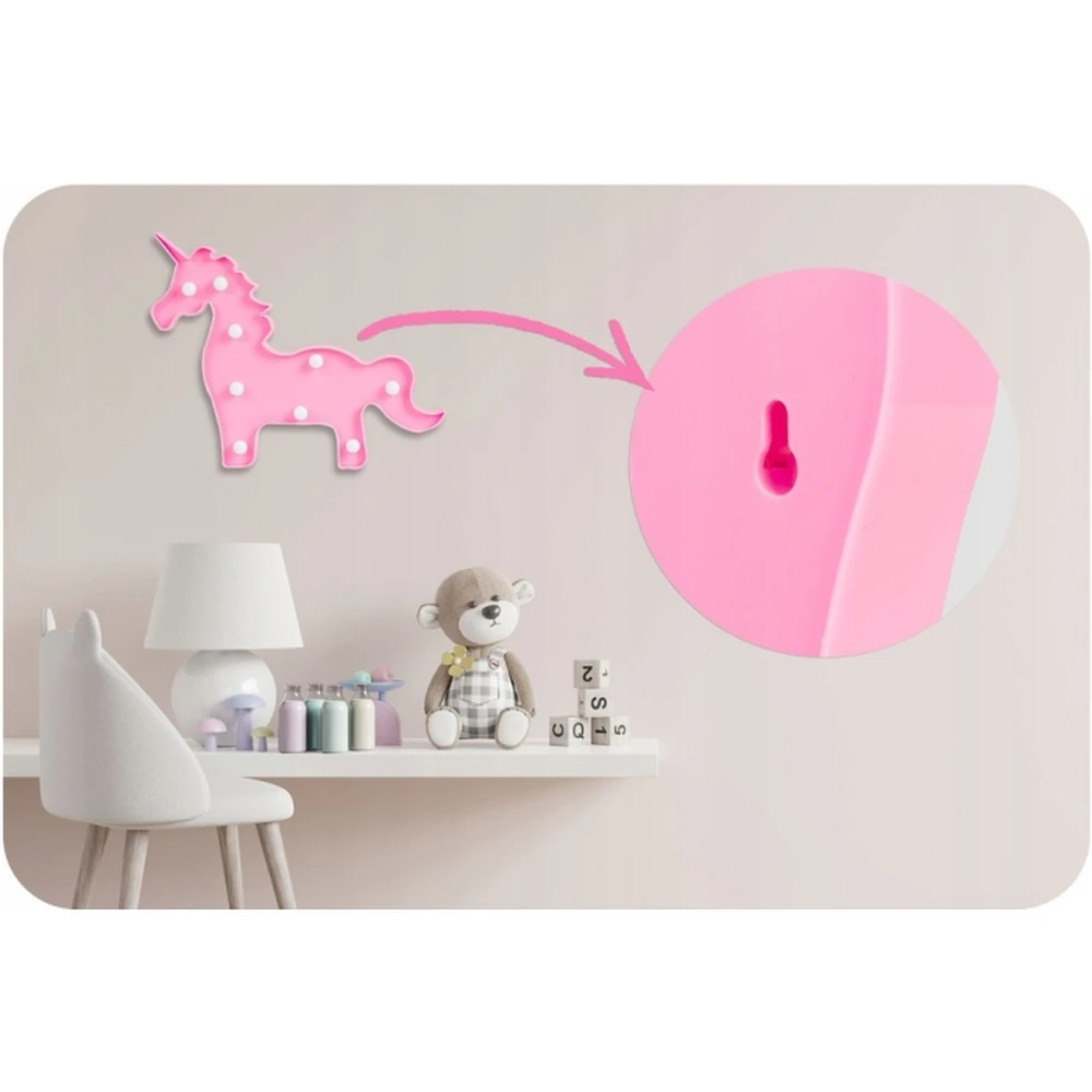 Lampa de veghe in forma de unicorn Nukido - Roz [4]