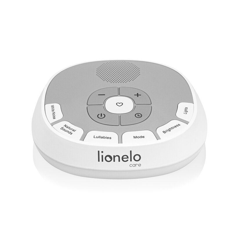 Lampa de veghe, Lionelo, BabyNap, 2 in 1, Wireless, Cu sunete si melodii de leagan, 11 culori si 3 niveluri de luminozitate, functie de redare si inregistrare batai inima, Alb [1]