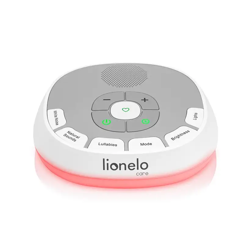 Lampa de veghe, Lionelo, BabyNap, 2 in 1, Wireless, Cu sunete si melodii de leagan, 11 culori si 3 niveluri de luminozitate, functie de redare si inregistrare batai inima, Alb [9]