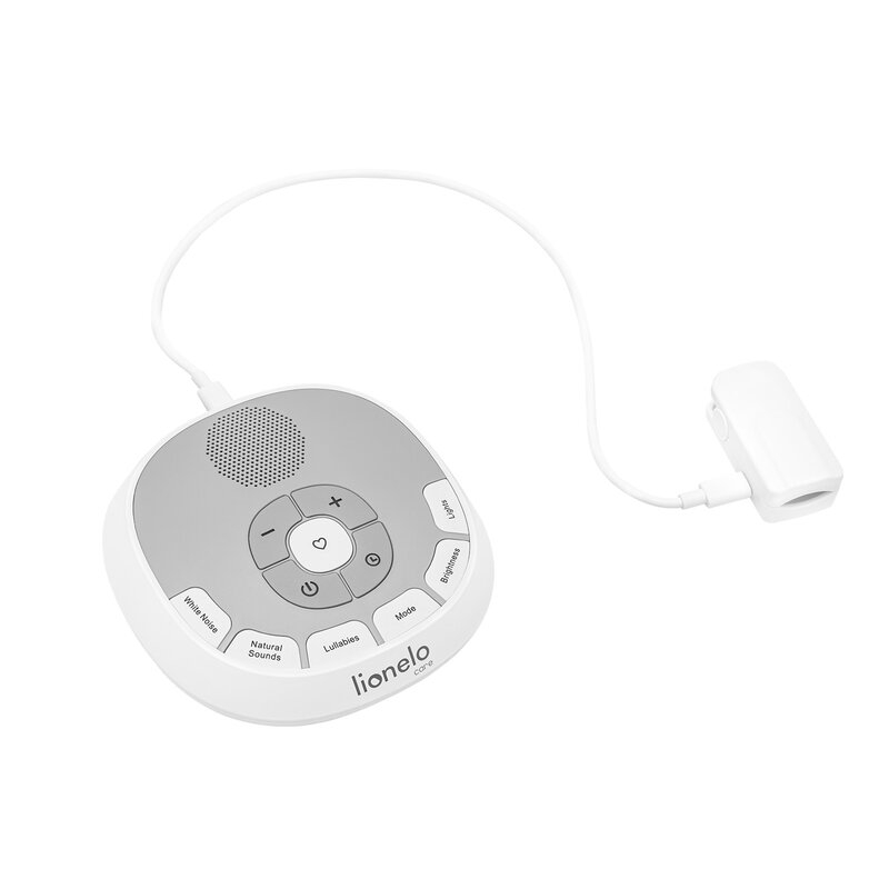 Lampa de veghe, Lionelo, BabyNap, 2 in 1, Wireless, Cu sunete si melodii de leagan, 11 culori si 3 niveluri de luminozitate, functie de redare si inregistrare batai inima, Alb [3]