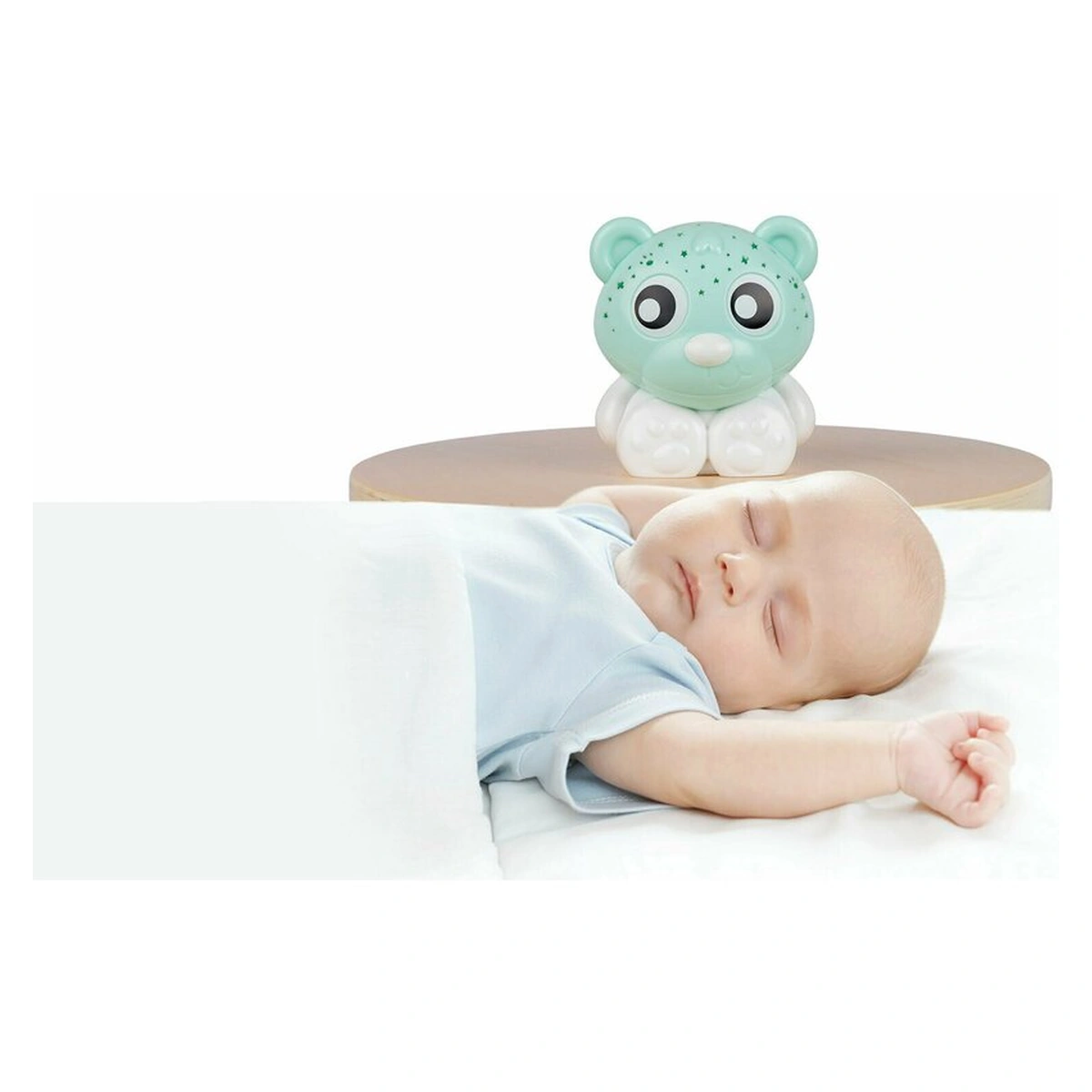 Lampa de veghe si proiector, Playgro, 30 de minute de proiectii, 2 culori, Portabila, Mint & White [3]