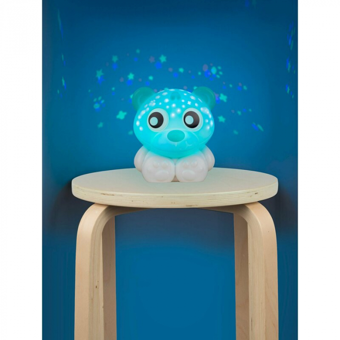 Lampa de veghe si proiector, Playgro, 30 de minute de proiectii, 2 culori, Portabila, Mint & White [4]
