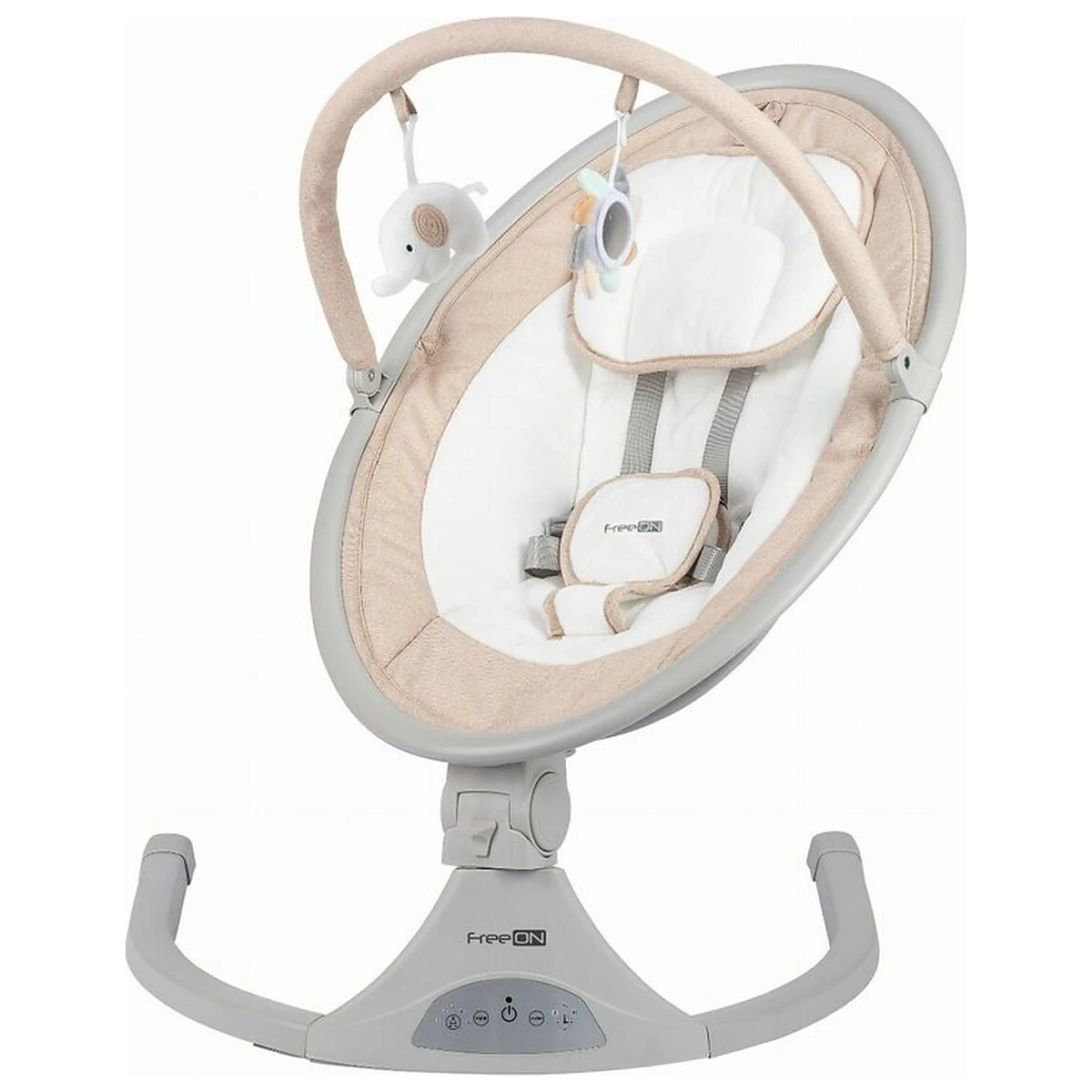 Leagan balansoar, FreeOn, Elite, 12 melodii, 5 viteze de balansare si 3 pozitii de reglare a spatarului, Beige [2]