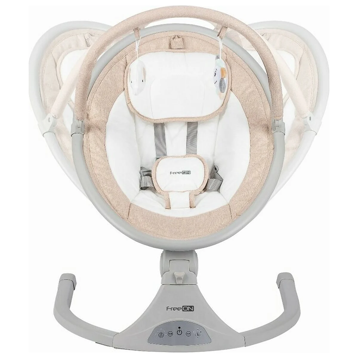 Leagan balansoar, FreeOn, Elite, 12 melodii, 5 viteze de balansare si 3 pozitii de reglare a spatarului, Beige [3]