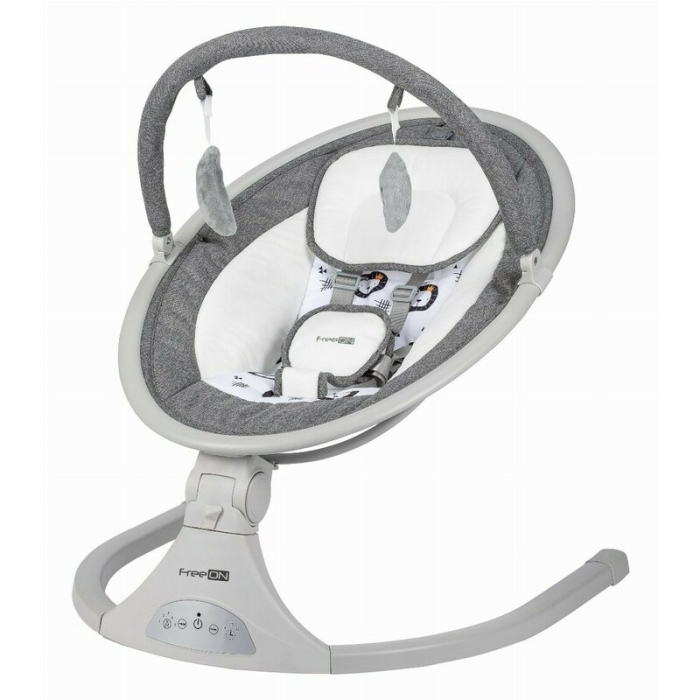 Leagan balansoar, FreeOn, Elite, 12 melodii, 5 viteze de balansare si 3 pozitii de reglare a spatarului, Grey [2]