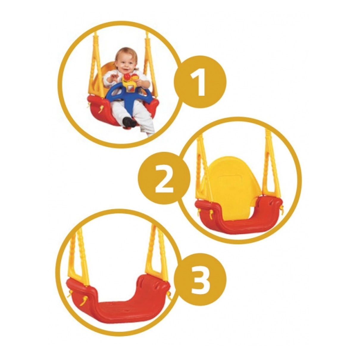 Leagan convertibil 3 in 1 Edu-Play 421 copii 6 luni – 7 ani [2]