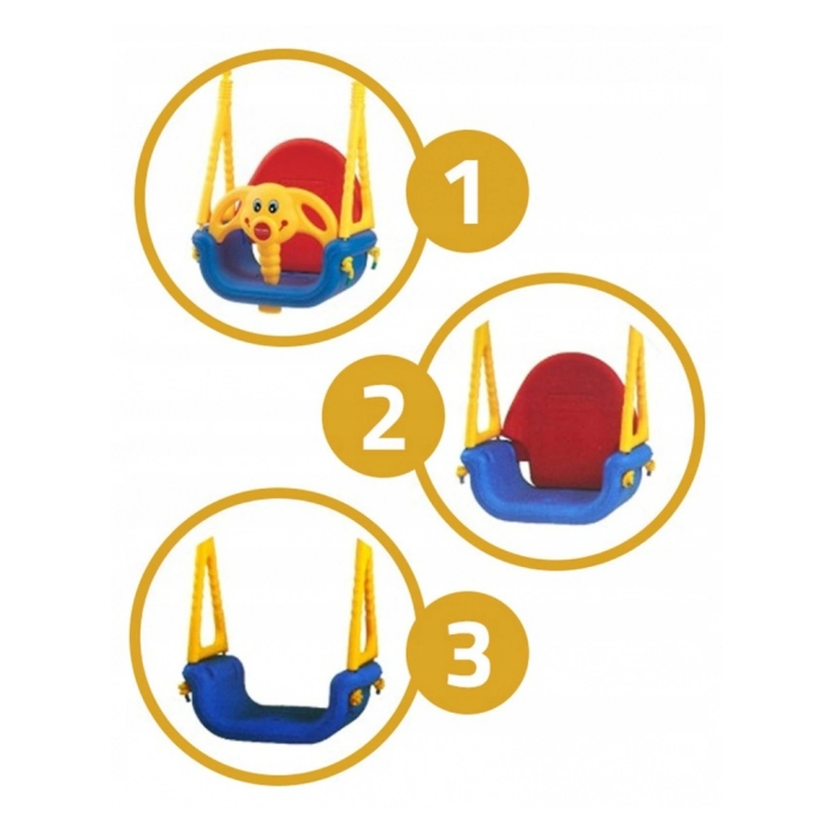 Leagan convertibil 3 in 1 Edu-Play Jumbo copii 6 luni - 7 ani [2]