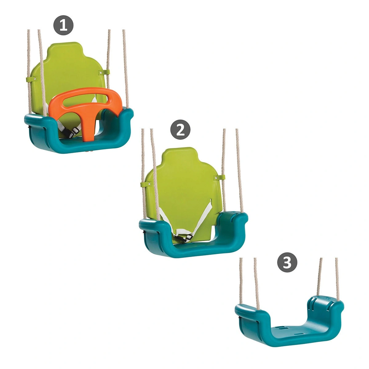 Leagan copii 3 in1 PP var verde turcoaz portocaliu [3]
