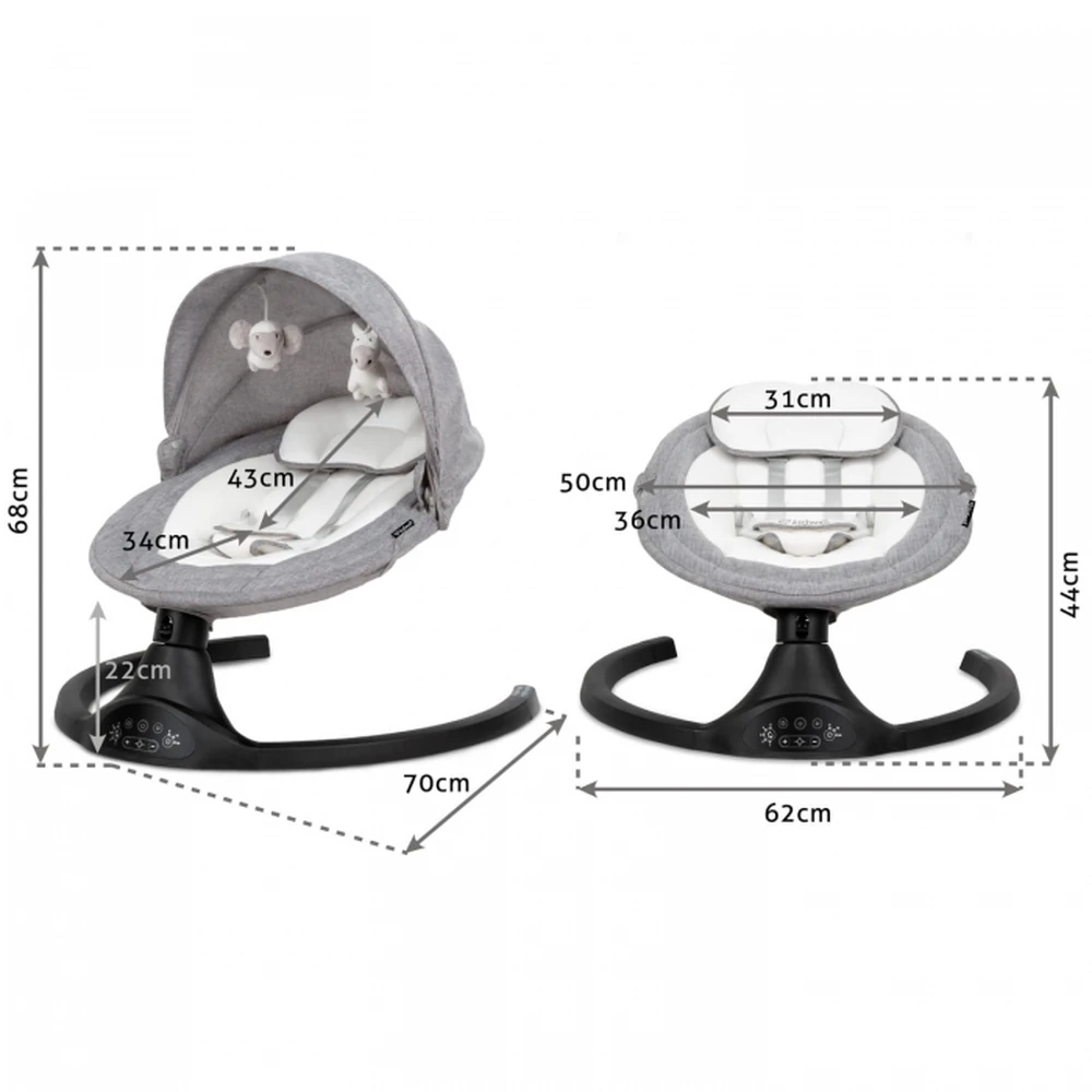Leagan electric 2 in 1 Kidwell Luxi - Black Dark Melange [6]