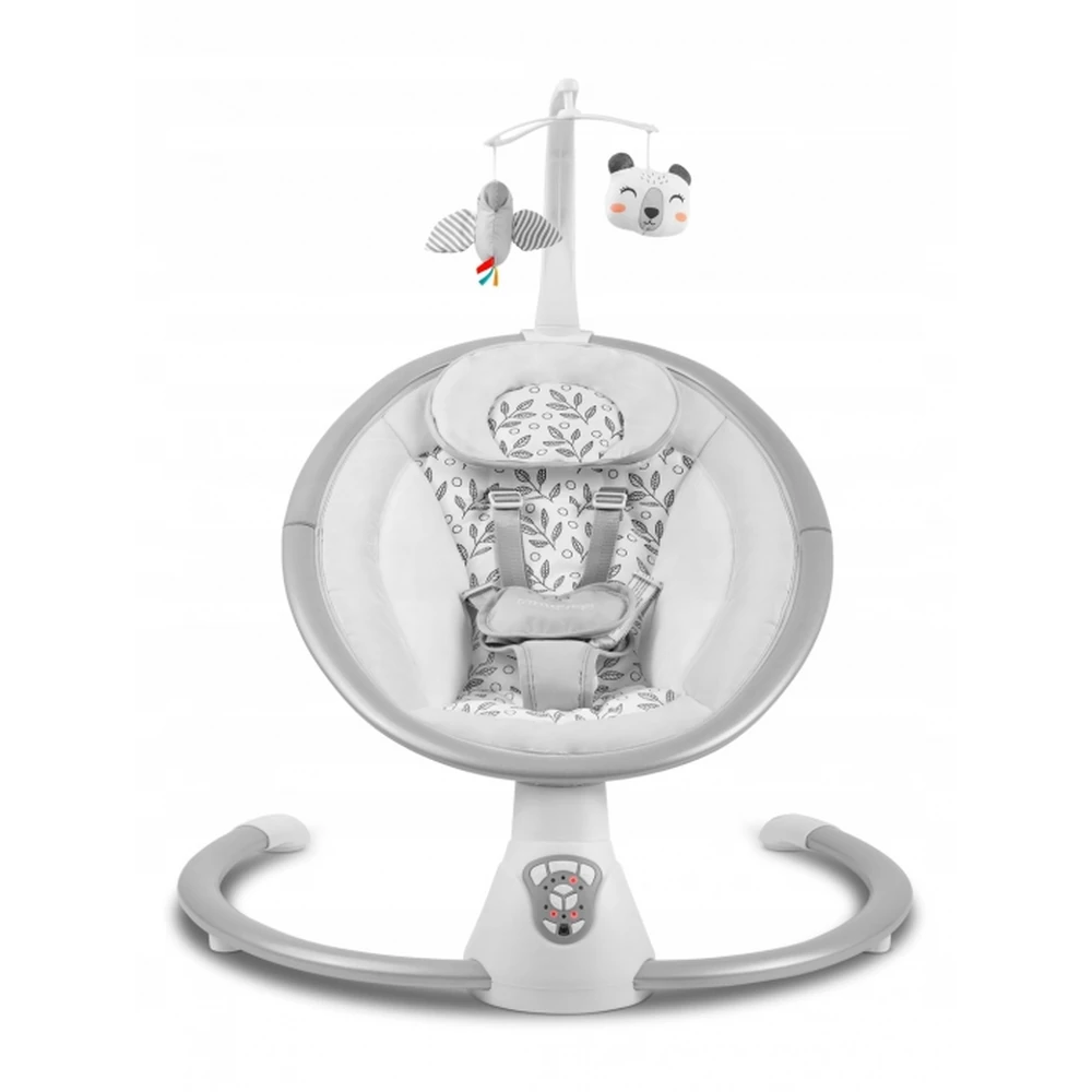 Leagan electric cu vibratii, muzica si jucarii Ricokids 705000, Gri [1]