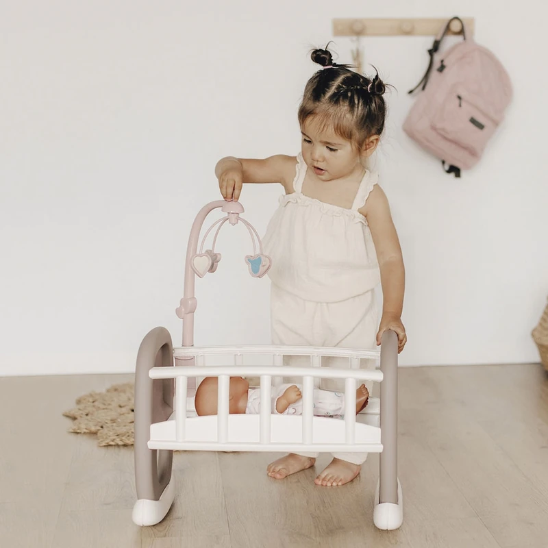 Leagan pentru papusa Smoby Baby Nurse maro cu carusel [4]