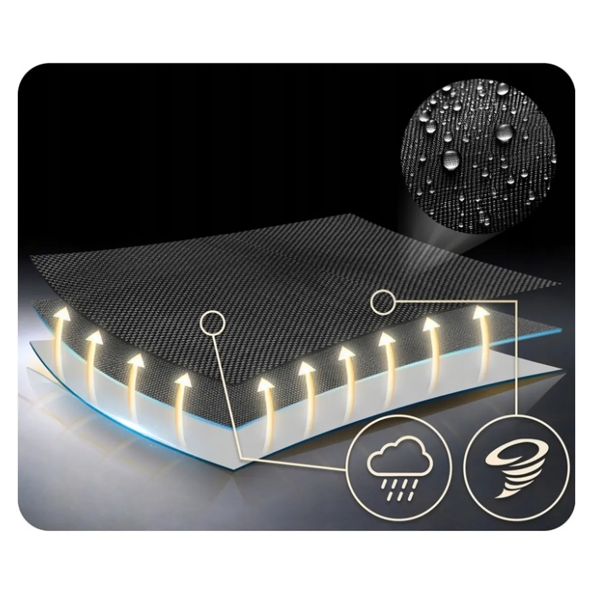 Leagan tip cuib pentru copii XXL, 100 cm, 150 kg, Neo-Sport 110300, Negru [4]