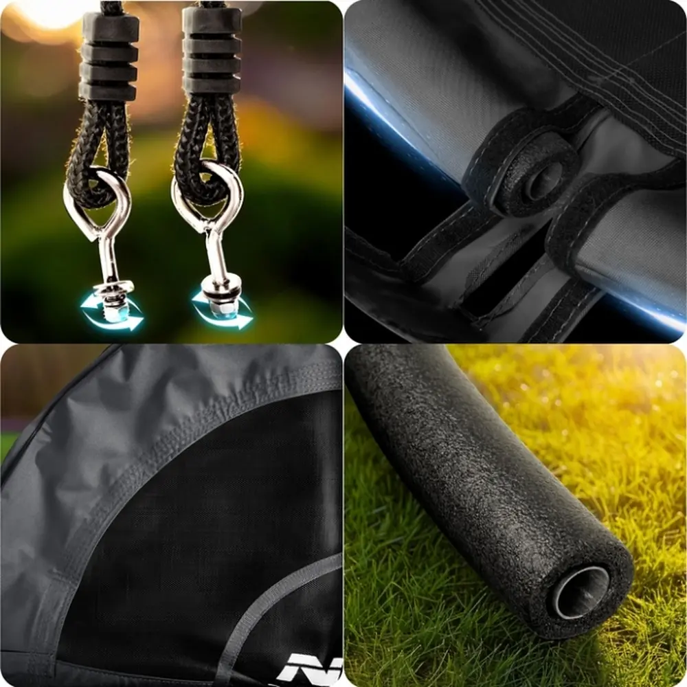 Leagan tip cuib pentru copii XXL, 100 cm, 150 kg, Neo-Sport 110300, Negru [5]