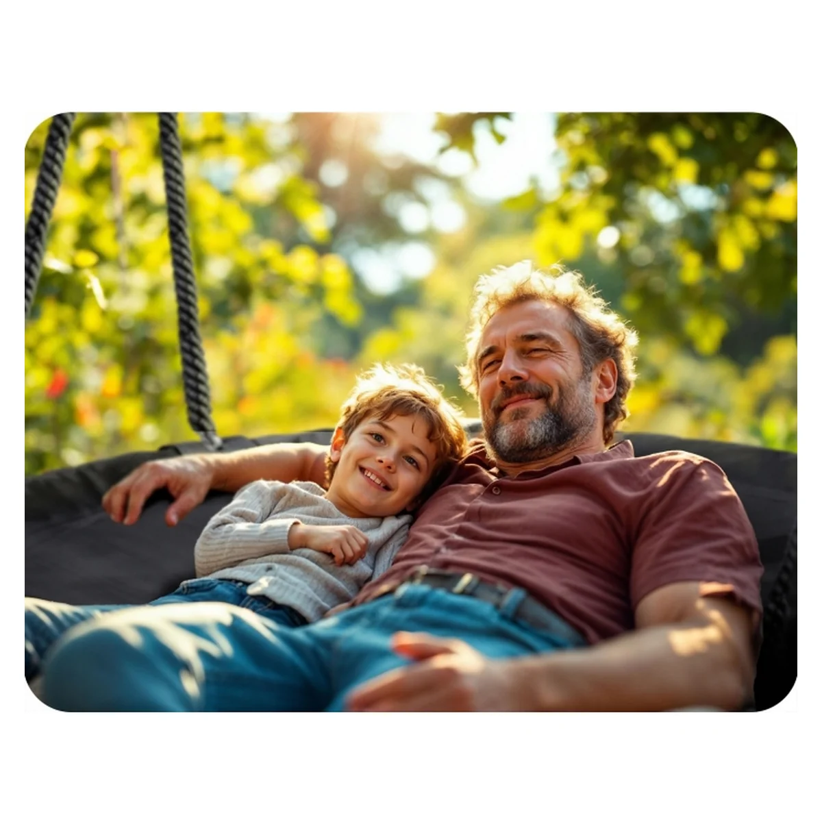 Leagan tip cuib pentru copii XXL, 100 cm, 150 kg, Neo-Sport 110300, Negru [3]