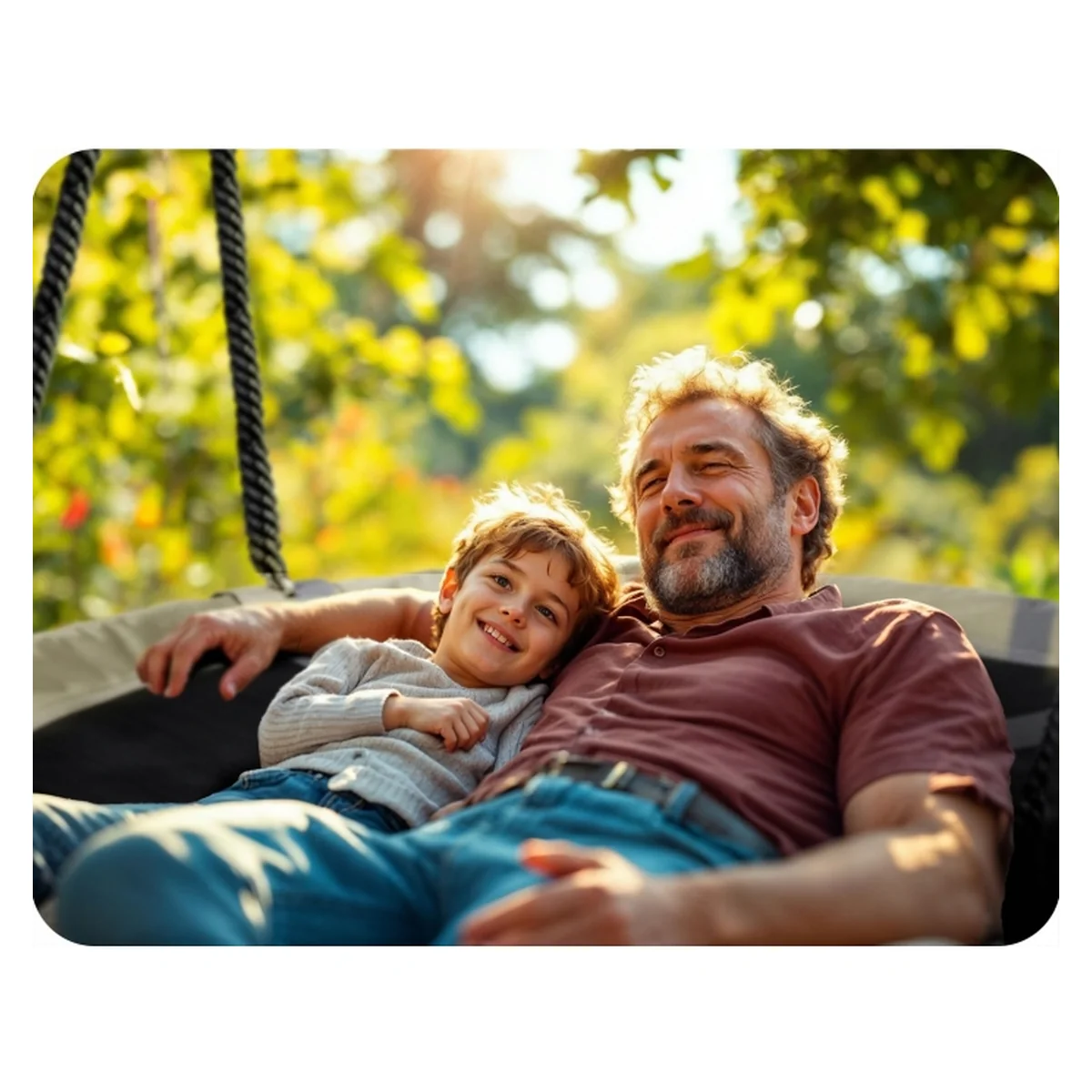 Leagan tip cuib pentru copii XXL, 110 cm, 150 kg, Neo-Sport 110311, Gri [3]