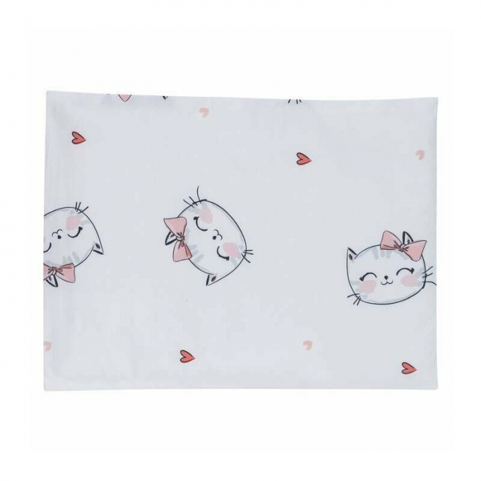 Lenjerie 6 piese, Bubaba, Pentru patut 120x60 cm sau 140x70 cm, Cu fata de perna, pilota si perna, Cu cearceaf pilota si patut, Cu aparatoare laterala, Bumbac, Kitty [4]
