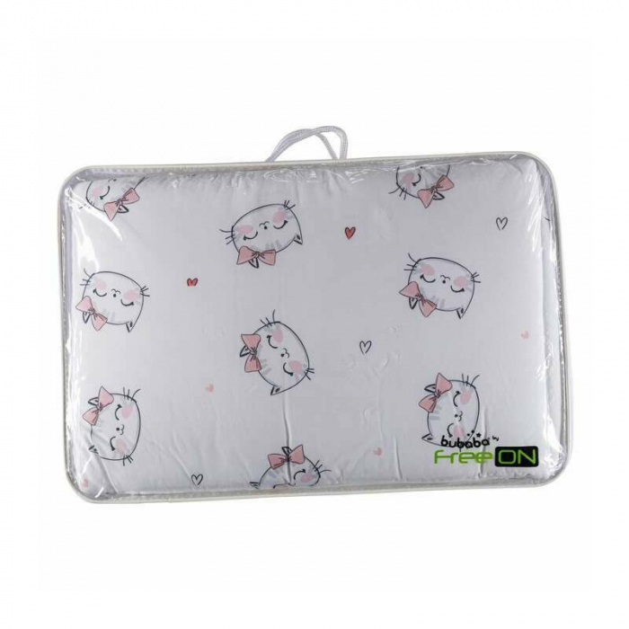 Lenjerie 6 piese, Bubaba, Pentru patut 120x60 cm sau 140x70 cm, Cu fata de perna, pilota si perna, Cu cearceaf pilota si patut, Cu aparatoare laterala, Bumbac, Kitty [6]