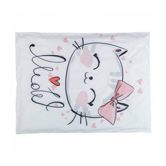Lenjerie 6 piese, Bubaba, Pentru patut 120x60 cm sau 140x70 cm, Cu fata de perna, pilota si perna, Cu cearceaf pilota si patut, Cu aparatoare laterala, Bumbac, Kitty [2]