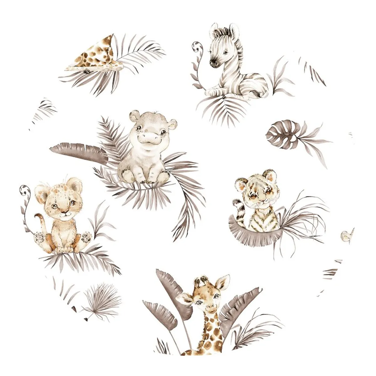 Lenjerie patut cu 3 piese, MimiNu, Cu cearceaf 120x60 cm, Pilota, Pernuta, bumbac 100%, Savanna [6]