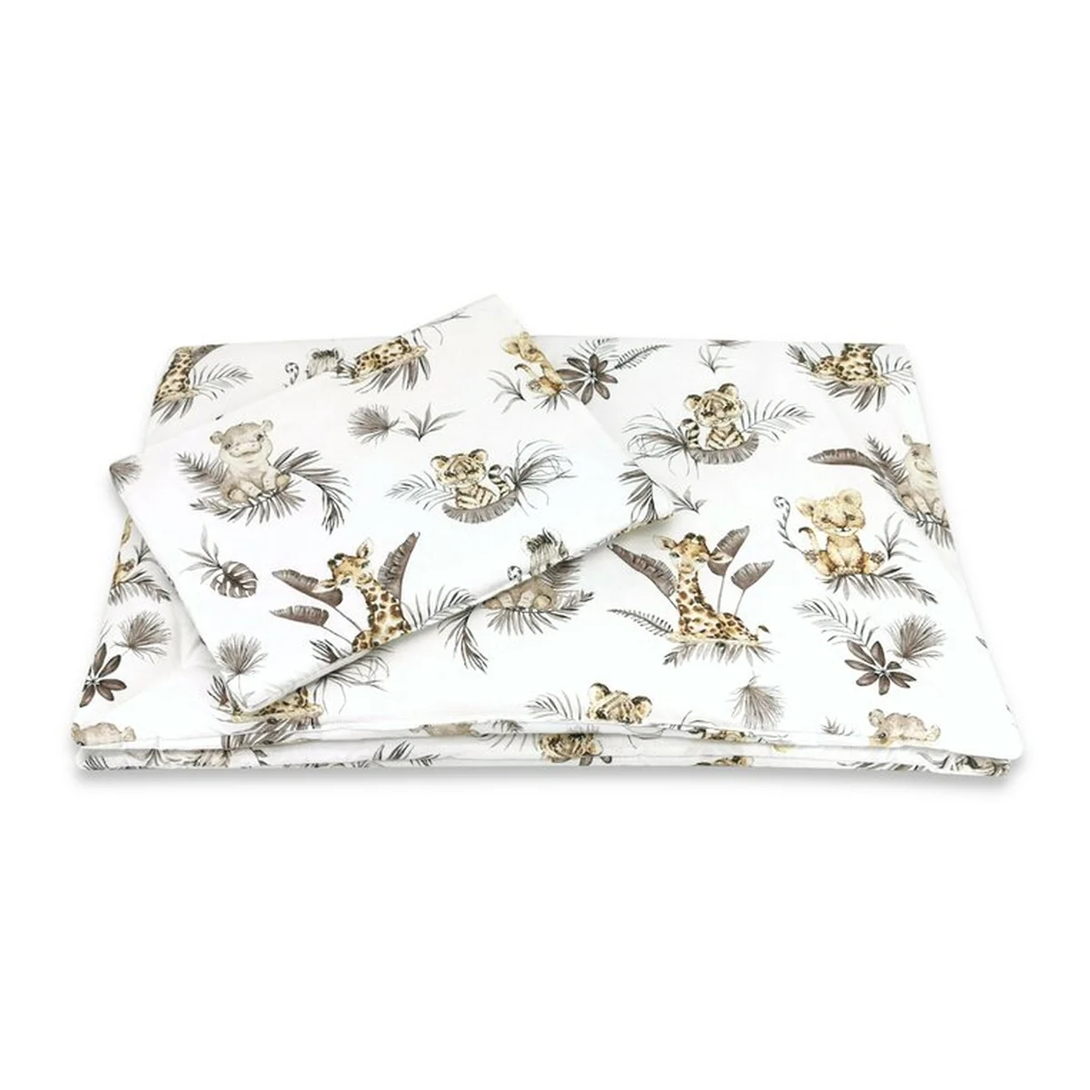 Lenjerie patut cu 3 piese, MimiNu, Cu cearceaf 120x60 cm, Pilota, Pernuta, bumbac 100%, Savanna [5]