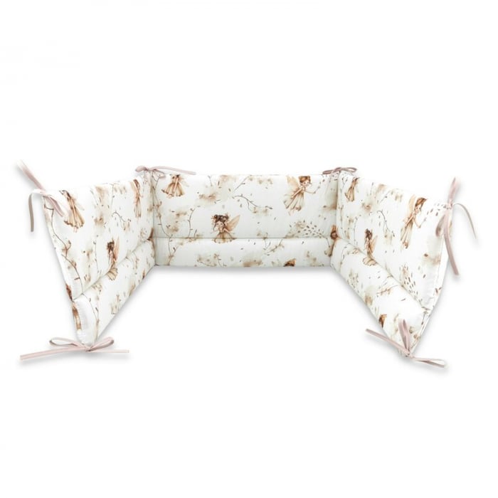 Lenjerie patut cu 3 piese, MimiNu, Pentru patut 120x60 cm, Cu protectie laterala, Fairy [4]