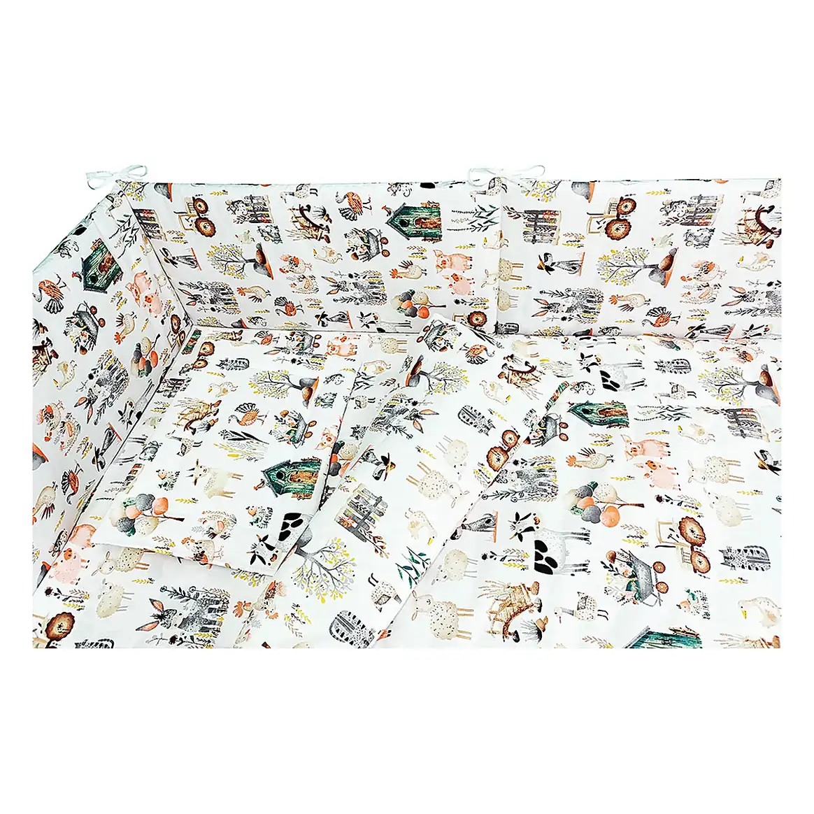 Lenjerie patut Fermier, 5 piese, Alb Hubners [2]