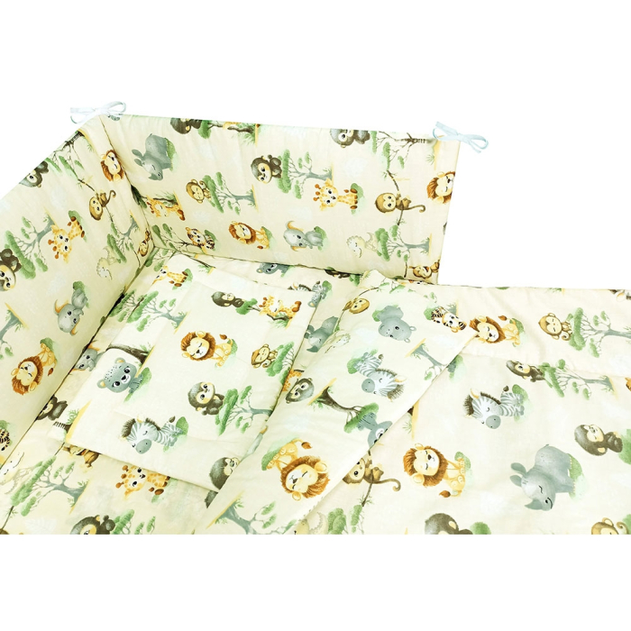 Lenjerie patut Maimutica, 4 piese, Crem [2]