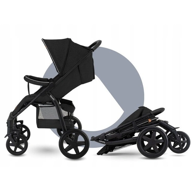 Lionelo - Carucior sport Annet Tour, De la nastere, Cu capotina impermeabila, Cu filtru UPF 50+, Cu maner reglabil, Plasa de tantari, Suport biberon, Saculet pentru picioare, Pana la 22 kg, Cu certifi [20]