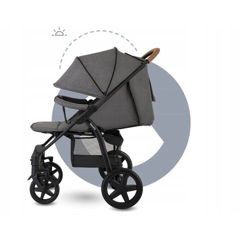Lionelo - Carucior sport Annet Tour, De la nastere, Cu capotina impermeabila, Cu filtru UPF 50+, Cu maner reglabil, Plasa de tantari, Suport biberon, Saculet pentru picioare, Pana la 22 kg, Cu certifi [19]
