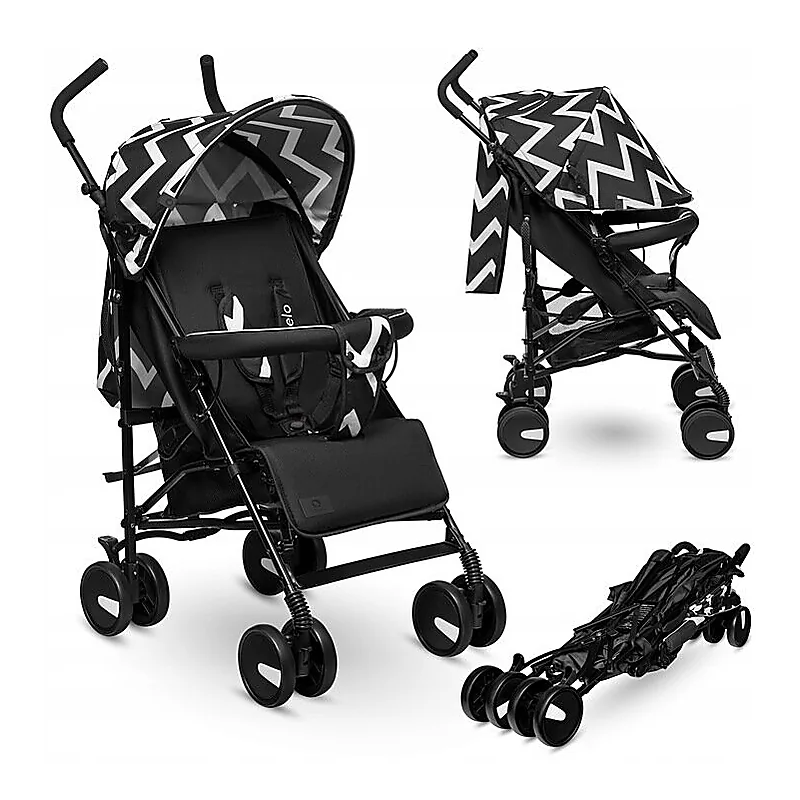 Lionelo - Carucior sport Elia Oslo, Cu husa de picioare, Cu plasa de tantari, Conform cu standardul european de securitate EN1888-1, Negru [3]