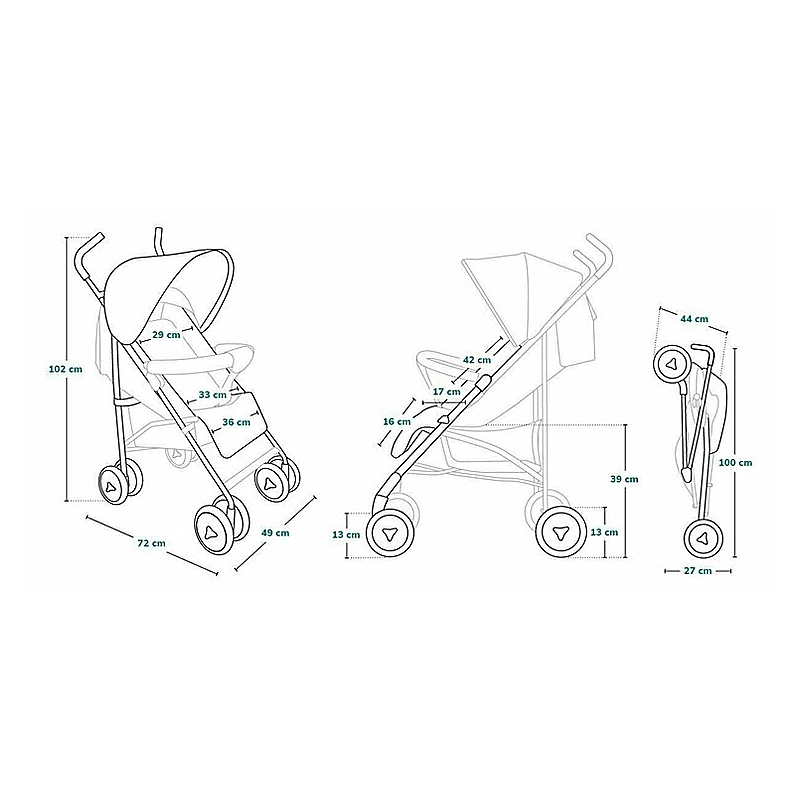 Lionelo - Carucior sport Elia Oslo, Cu husa de picioare, Cu plasa de tantari, Conform cu standardul european de securitate EN1888-1, Negru [11]