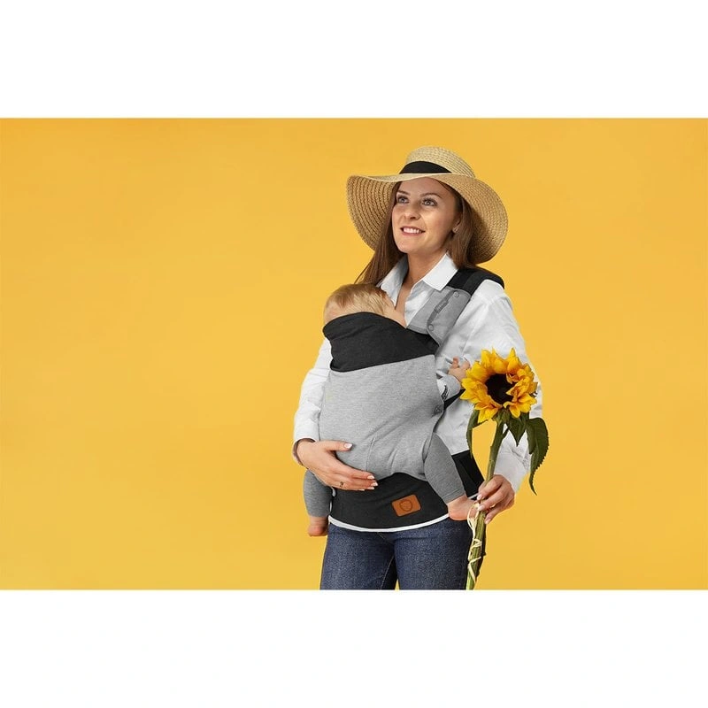 Lionelo - Marsupiu ergonomic Margareet, Cu 3 pozitii de transport, Cu gluga, Pana la 20 Kg, Aprobat de Institutul International de Displazie de Sold, Conform cu standardul european de securitate CEN T [6]