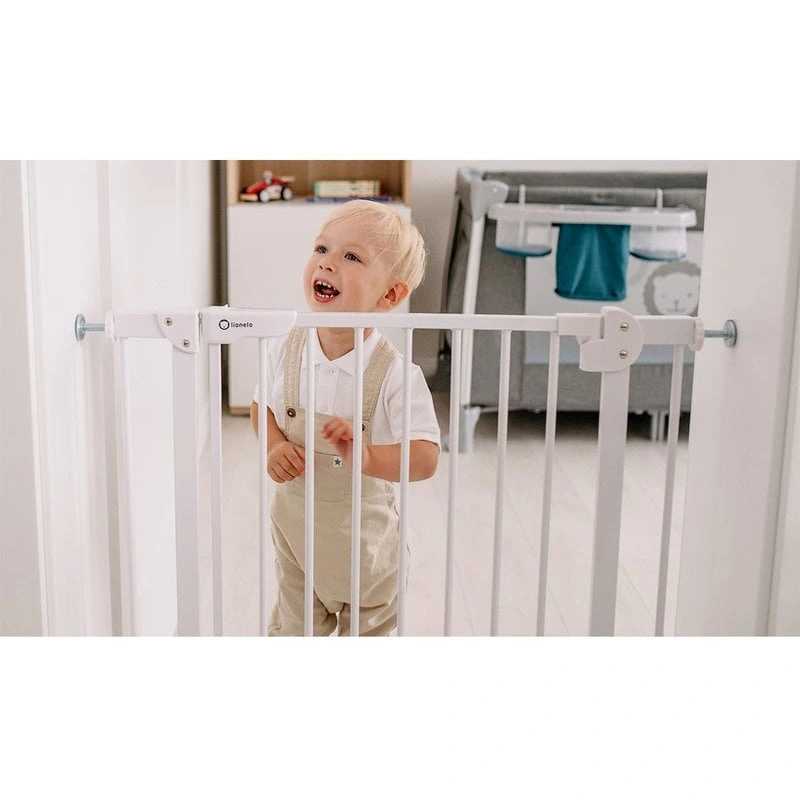 Lionelo - Poarta de siguranta prin presiune Truus Slim, 105 cm, Conform cu standardul european de securitate EN1930, Gri [10]
