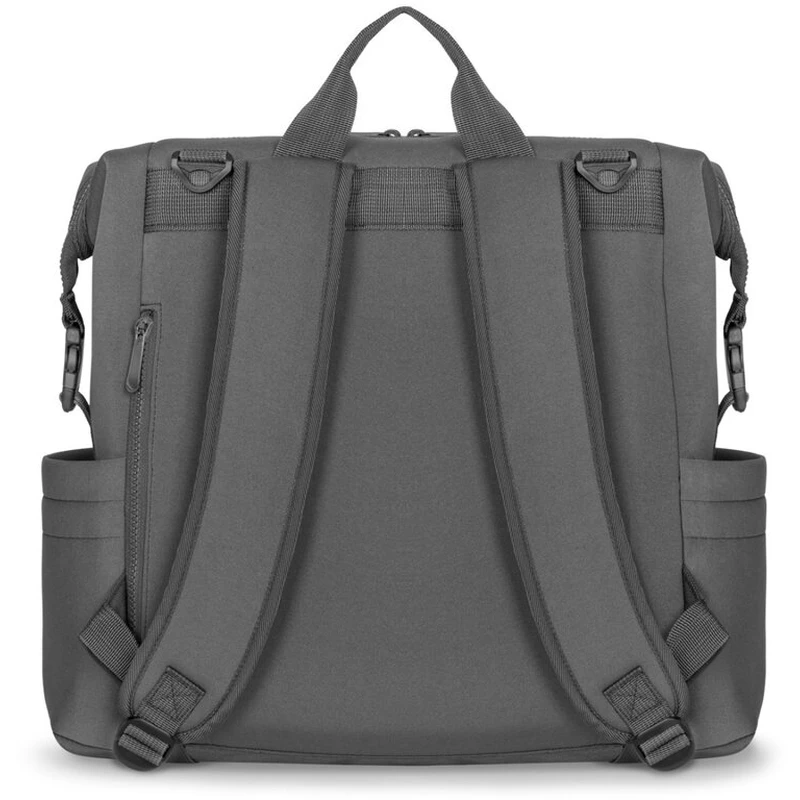 Lionelo - Rucsac impermeabil pentru mamici Cube, Cu 12 compartimente si salteluta de schimbat, Cu prindere universala de carucior, 36 x 36 x 23 cm, Gri [7]
