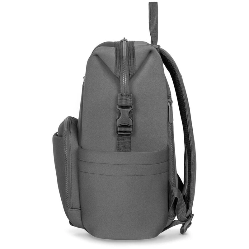 Lionelo - Rucsac impermeabil pentru mamici Cube, Cu 12 compartimente si salteluta de schimbat, Cu prindere universala de carucior, 36 x 36 x 23 cm, Gri [9]