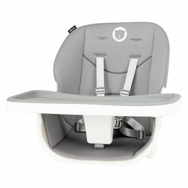 Lionelo - Scaun de masa Mona, 4 in 1, Transformabil, Reglabil in inaltime in 3 pozitii, Conform cu standardele europene de securitate EN14988, EN16120, Stone [10]
