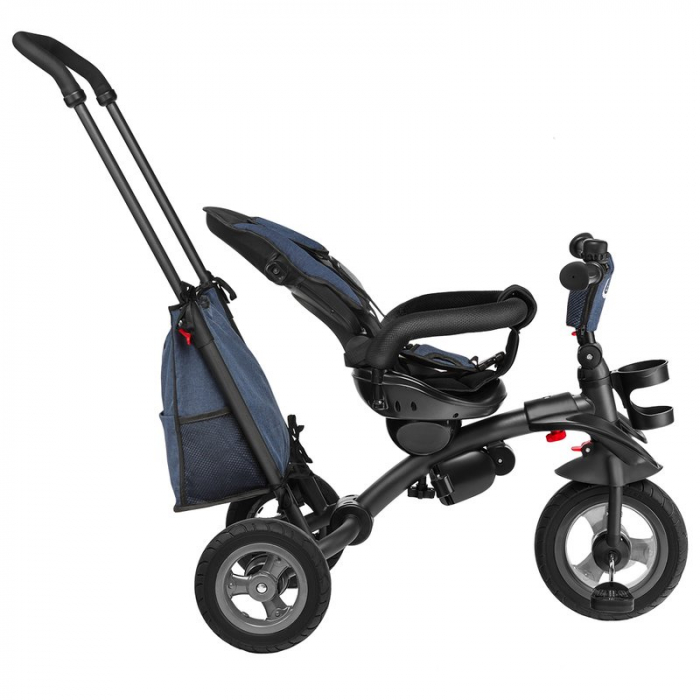 Lionelo - Tricicleta Tris, Mecanism de pedalare libera, Suport picioare, Control al directiei, Scaun reversibil, Rotire 360 grade, Pliabila, Conform cu standardul europeane de securitate EN71, Albastr [11]
