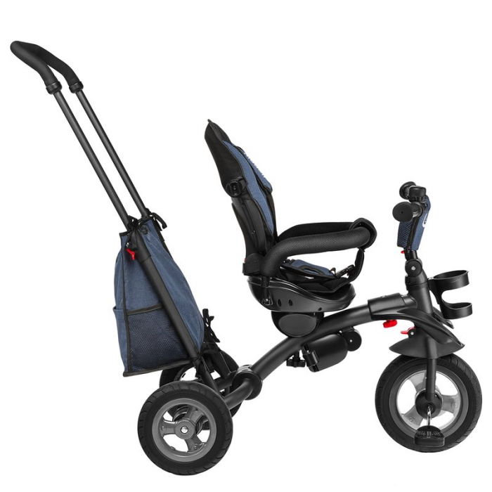 Lionelo - Tricicleta Tris, Mecanism de pedalare libera, Suport picioare, Control al directiei, Scaun reversibil, Rotire 360 grade, Pliabila, Conform cu standardul europeane de securitate EN71, Albastr [10]