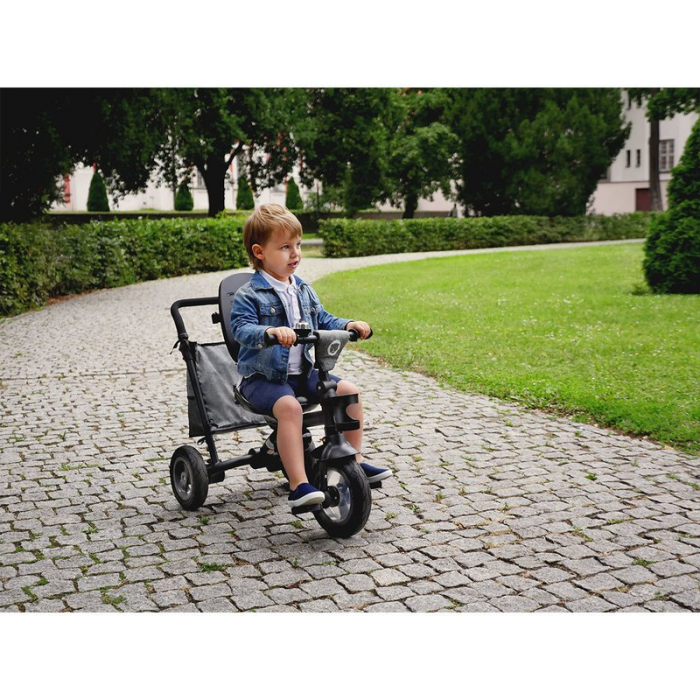 Lionelo - Tricicleta Tris, Mecanism de pedalare libera, Suport picioare, Control al directiei, Scaun reversibil, Rotire 360 grade, Pliabila, Conform cu standardul europeane de securitate EN71, Albastr [23]
