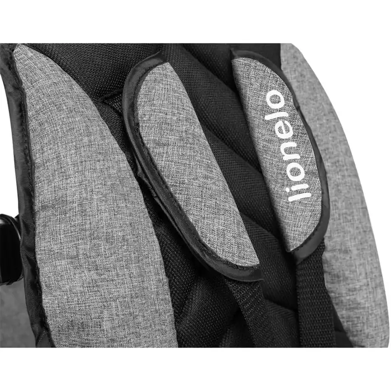 Lionelo - Tricicleta Tris, Mecanism de pedalare libera, Suport picioare, Control al directiei, Scaun reversibil, Rotire 360 grade, Pliabila, Conform cu standardul europeane de securitate EN71, Gri [20]