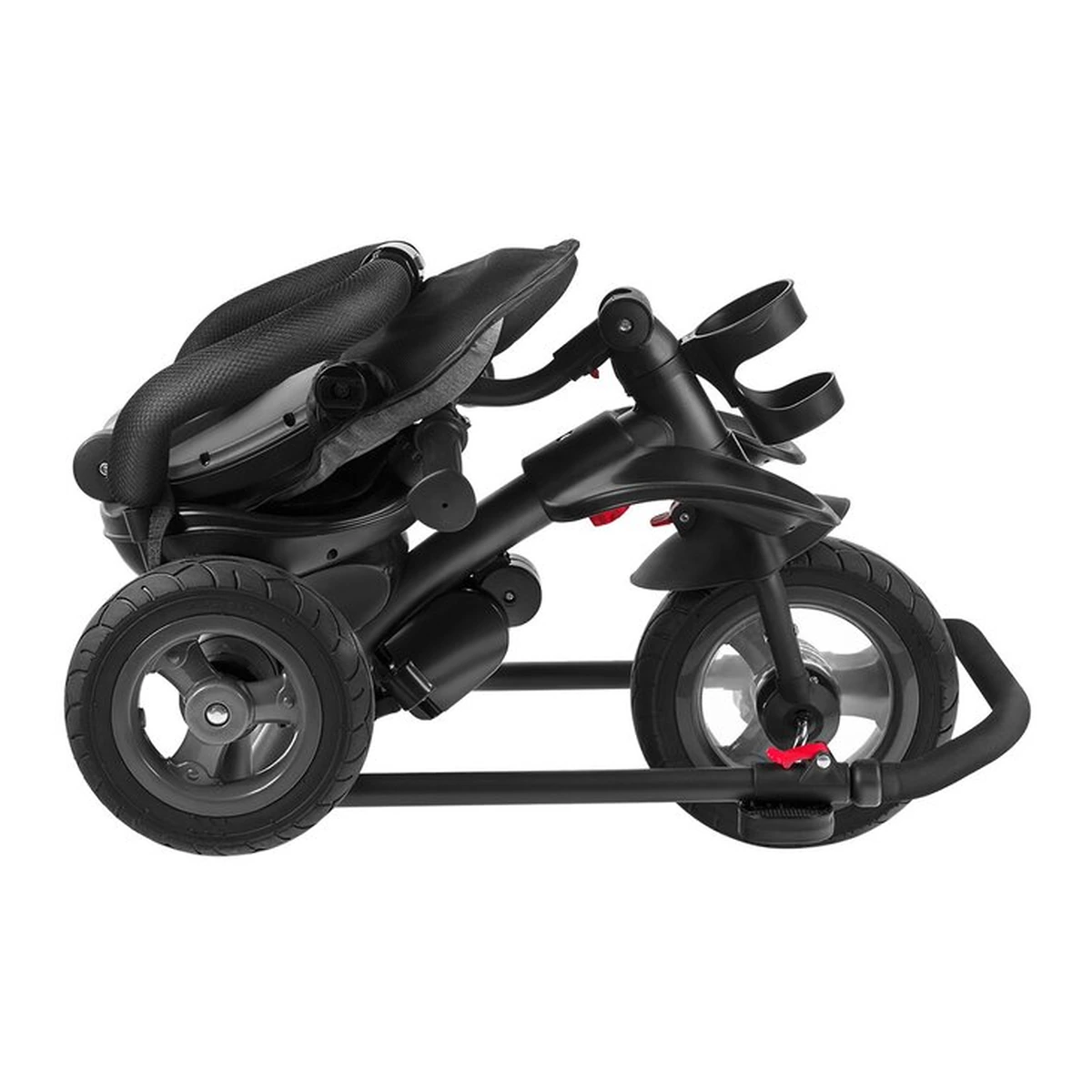 Lionelo - Tricicleta Tris, Mecanism de pedalare libera, Suport picioare, Control al directiei, Scaun reversibil, Rotire 360 grade, Pliabila, Conform cu standardul europeane de securitate EN71, Roz/Gri [30]